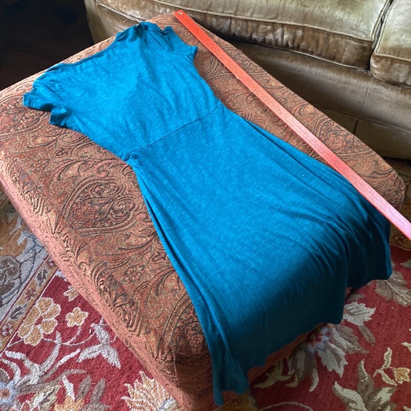 Horny Toad Empirical dress Turquoise short Sleeve wrap nursing amazing cotton XS - Picture 3 of 11